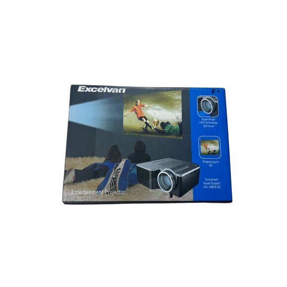 Excelvan Entertainment LED Projector 320x240 Resolution With RC & Power Adapter - Picture 1 of 9